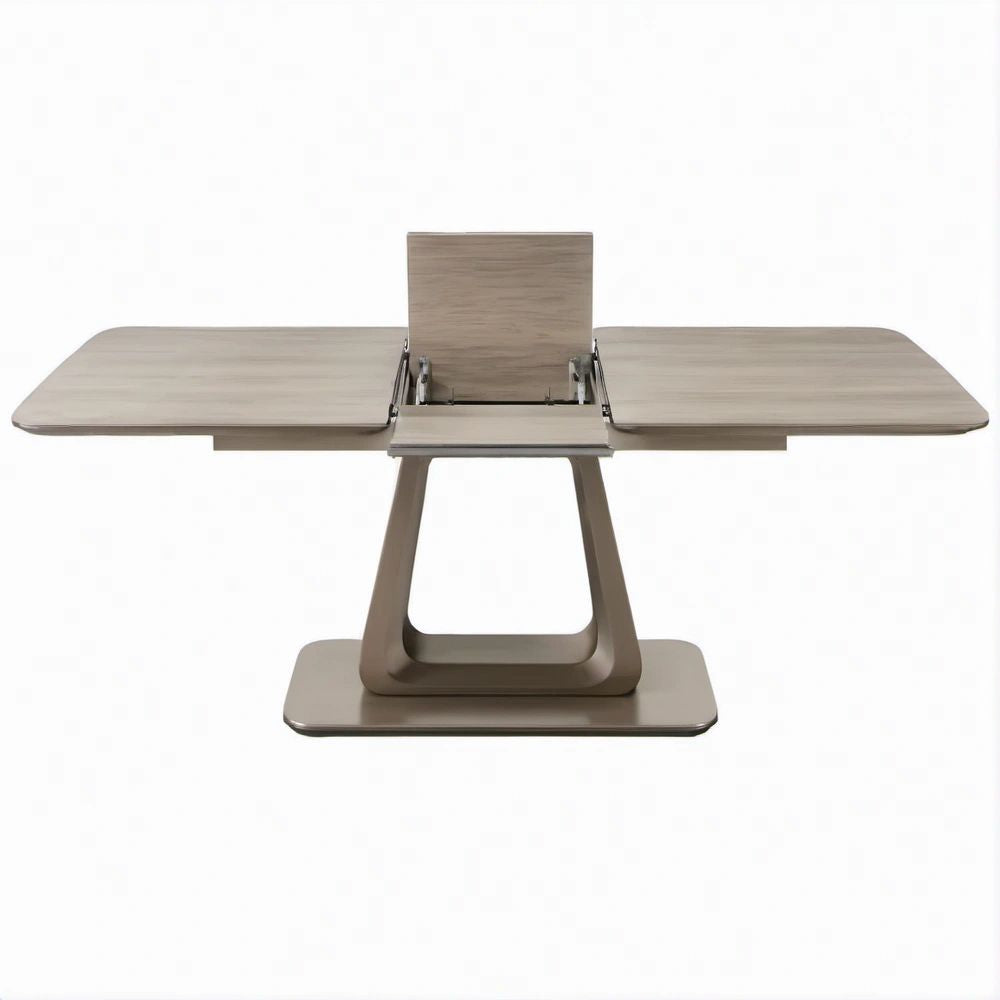 Tavolo da pranzo allungabile rettangolare effetto rovere grigio tortora 120-160 x 80 x 76 cm