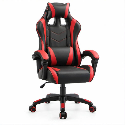 Sedia gaming ergonomica in pelle sintetica PU Nero/Rosso 65 x 65 x 116-126 cm